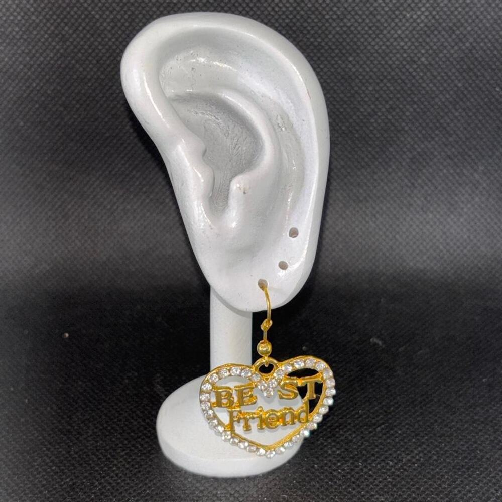 Y2k best friend heart earrings